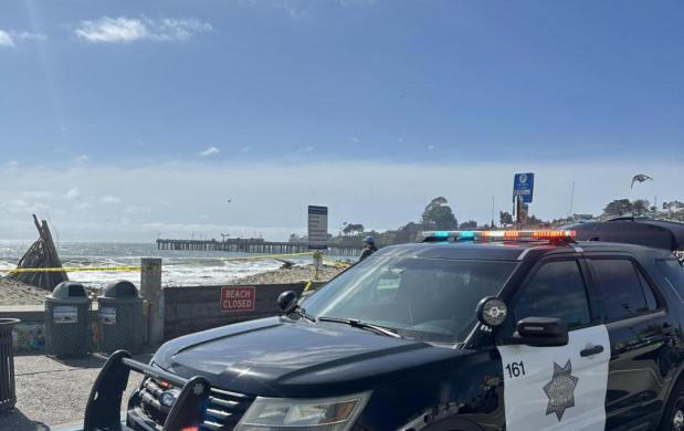 By noon Saturday, crews with Capitola Police, Central Fire, State Parks and Harbor Patrol had responded to multiple serious water rescues off of the Capitola Beach near the wharf. (Photo courtesy of City of Capitola Police Department)