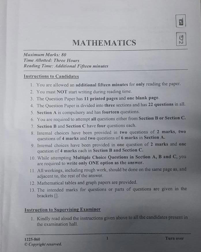 ISC Class 12 Maths Question Paper 2025 Available, Download All SETs PDF