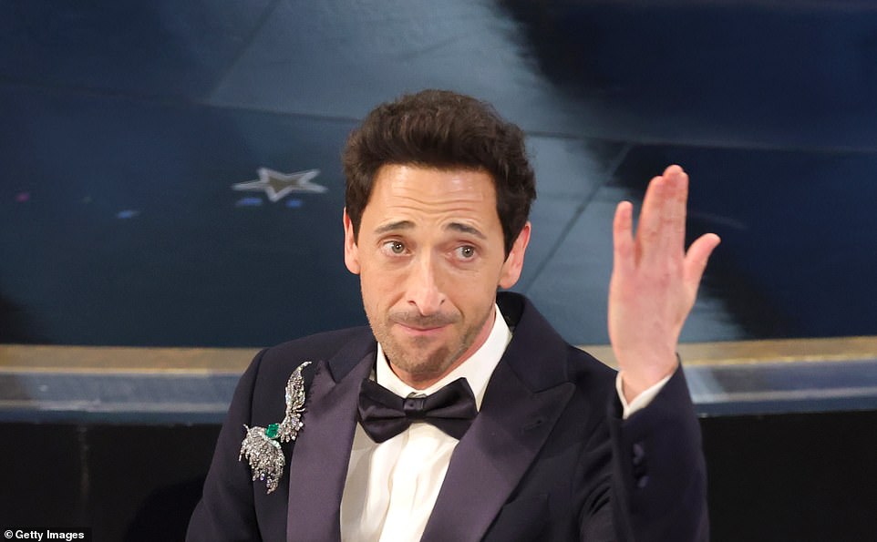 The 'disgusting' act Adrien Brody made as he won award at the Oscars