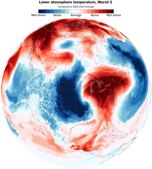 Large temperature differences across the United States will fuel a dynamic storm this week.