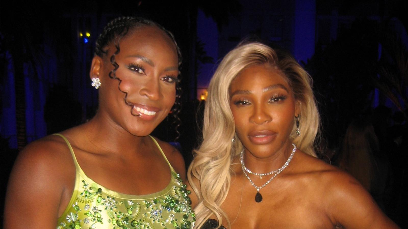Coco Gauff unites with Serena Williams as she stars on Oscars red carpet