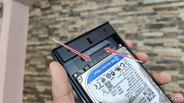 Connecting power and SATA ports to a DIY external HDD