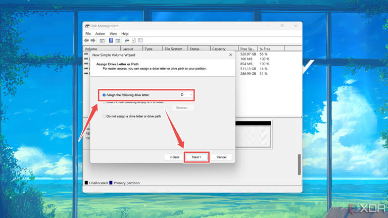 Assigning a Drive Letter inside the Disk Management utility