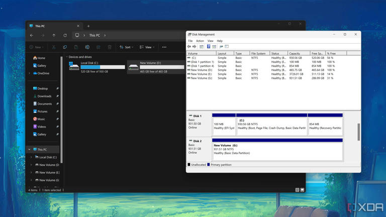 The newly formatted drive shows up inside the File Explorer