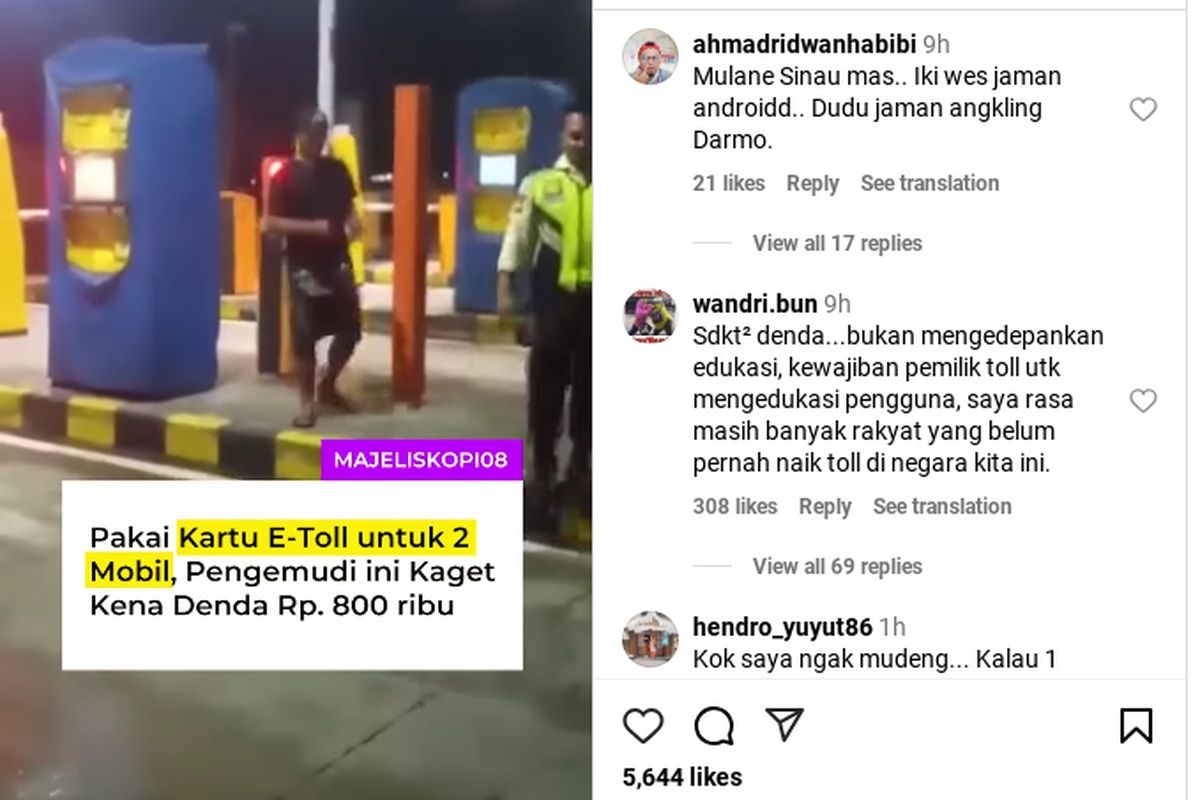 Sopir Ditilang Rp 800 Juta karena Pakai Kartu E-Toll Orang Lain, Jawaban Jasamarga Picu Polemik
