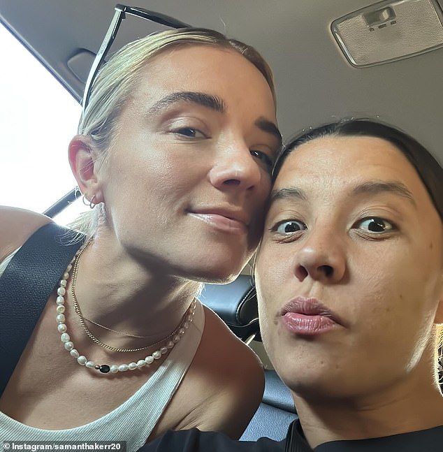 Sam Kerr's partner Kristie Mewis showcases her growing baby bump with