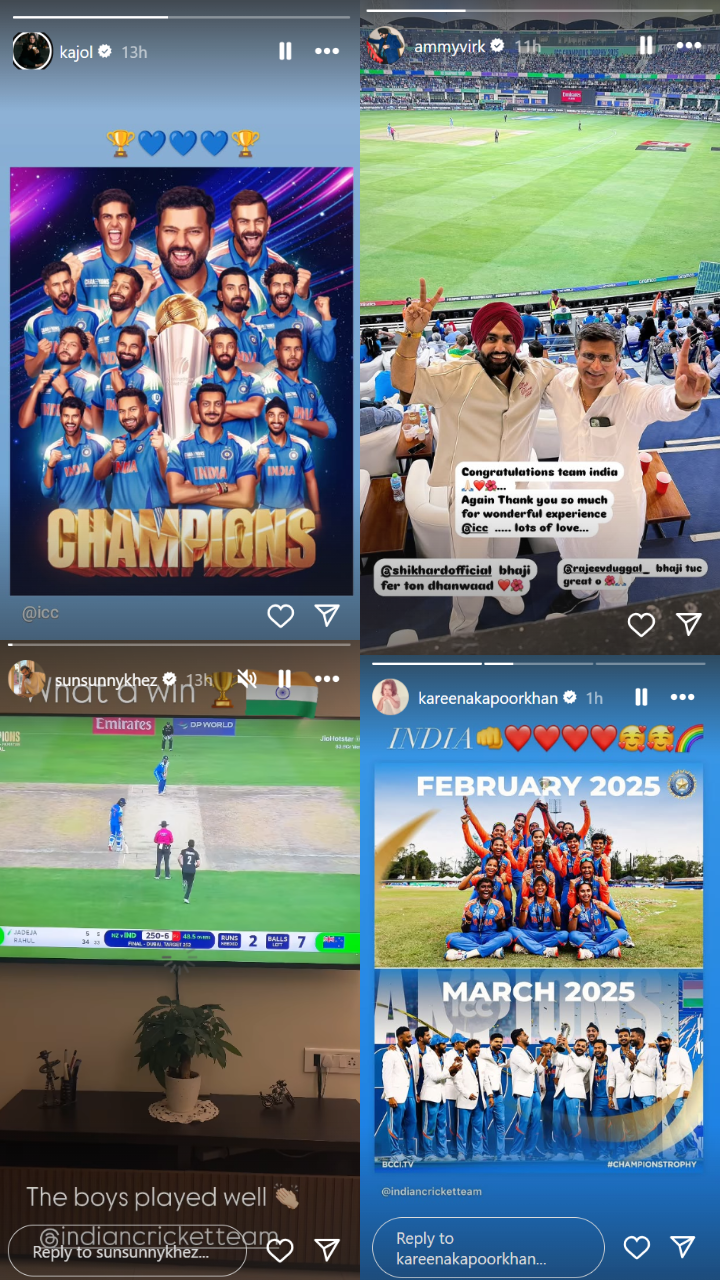 Ind Vs NZ Champion Trophy:Celebs who wished Indian team