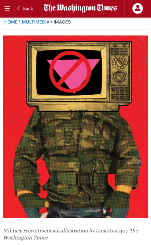 Military ads recruitment illustration Washington Times