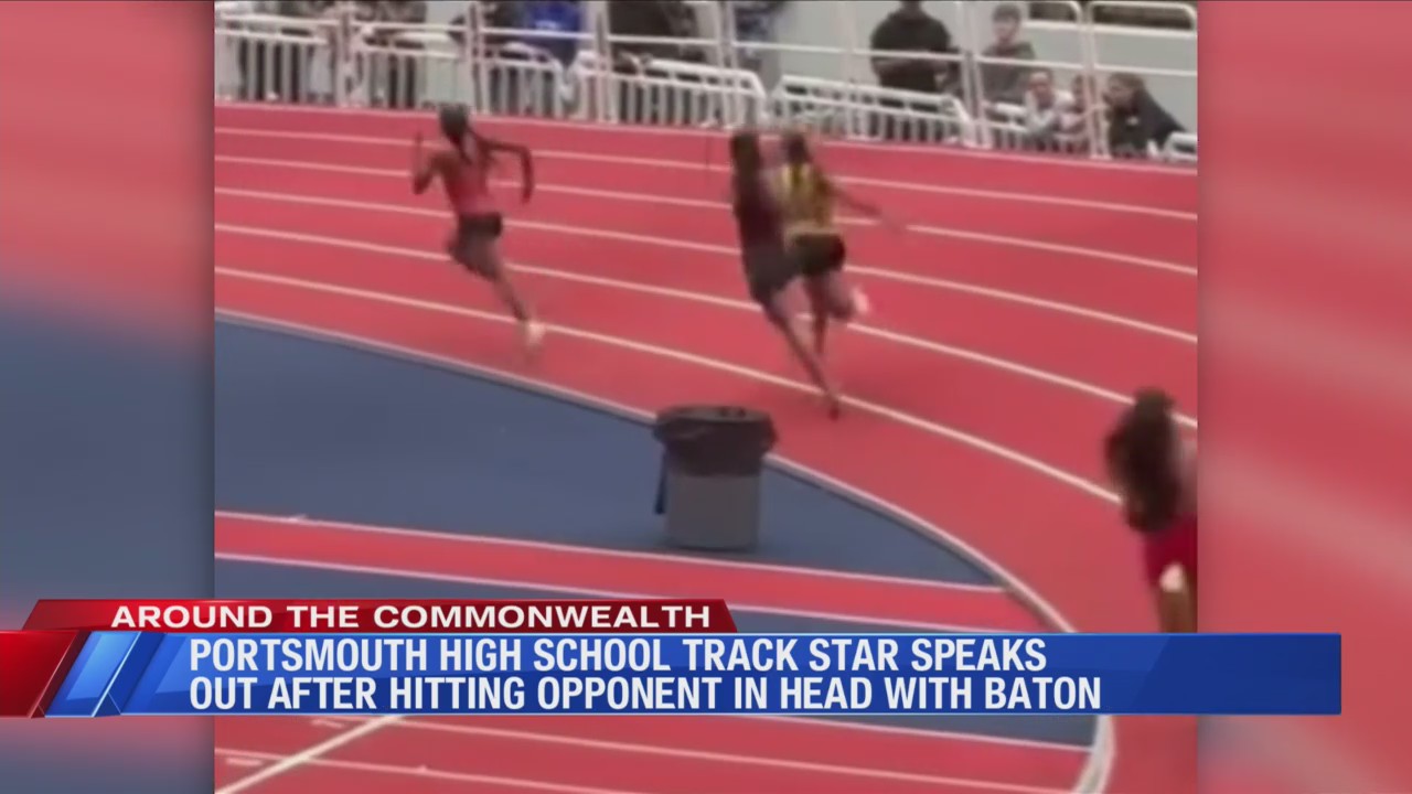 Portsmouth high school track star speaks out after hitting opponent in