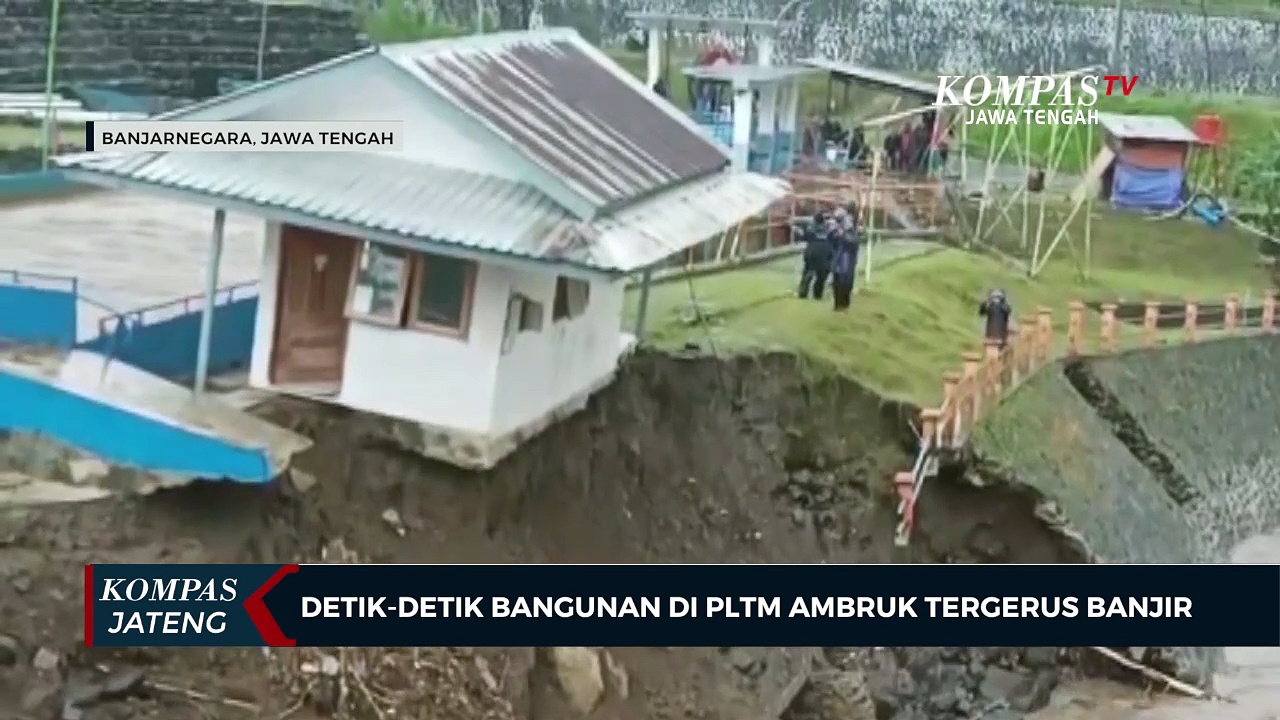 Detik-detik Bangunan di PLTM Ambruk Tergerus Banjir | Watch