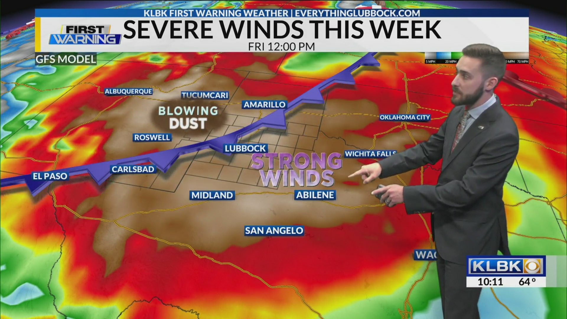 KLBK Weather 10 PM Update Monday, March 10, 2025