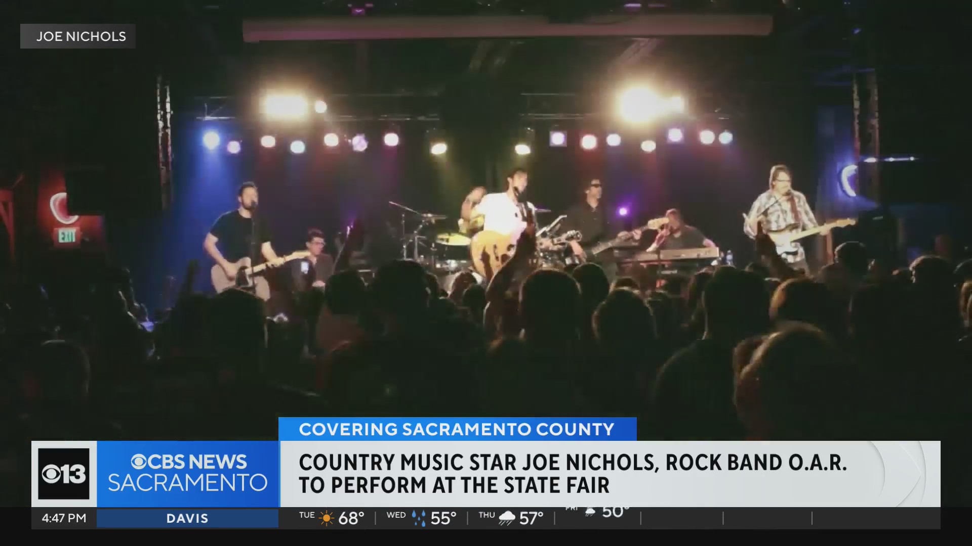 Country star Joe Nichols, rock band O.A.R. to perform at California