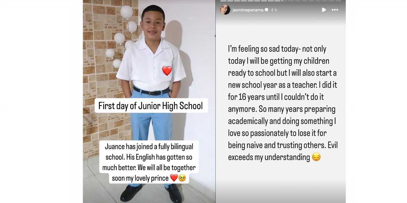 Jasmine Pineda in 90 Day Fiance with her son's picture on Instagram Stories