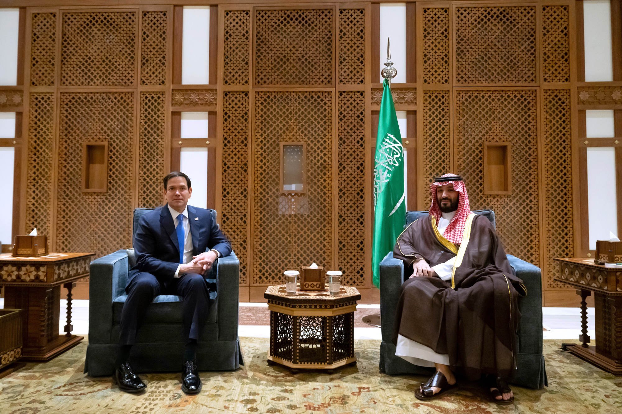 US Secretary of State Marco Rubio and Saudi Crown Prince Mohammed bin Salman. Photo: AP
