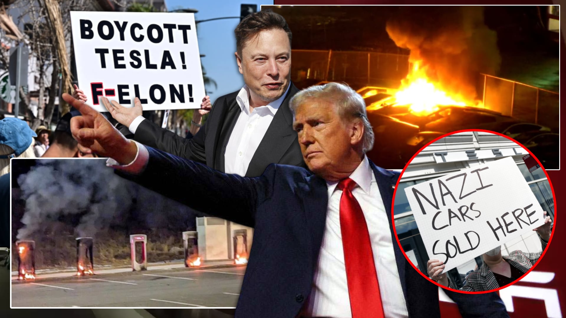 Trump promete castigar ataques a Tesla como terrorismo doméstico tras desplome en bolsa. FOTO: Especial