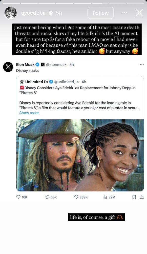 Ayo Edebiri Got ‘Death Threats' After Elon Musk Shared Fake Report(02)