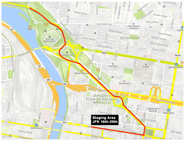 Map Shows Philadelphia St Patrick S Day 2025 Parade Route City AA1AMU7p.img