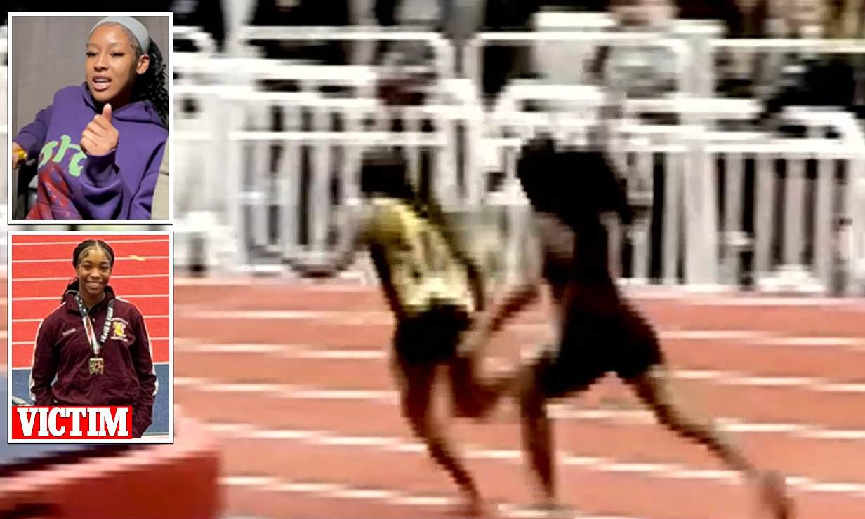 Virginia track star shares new video that she says proves baton 'attack
