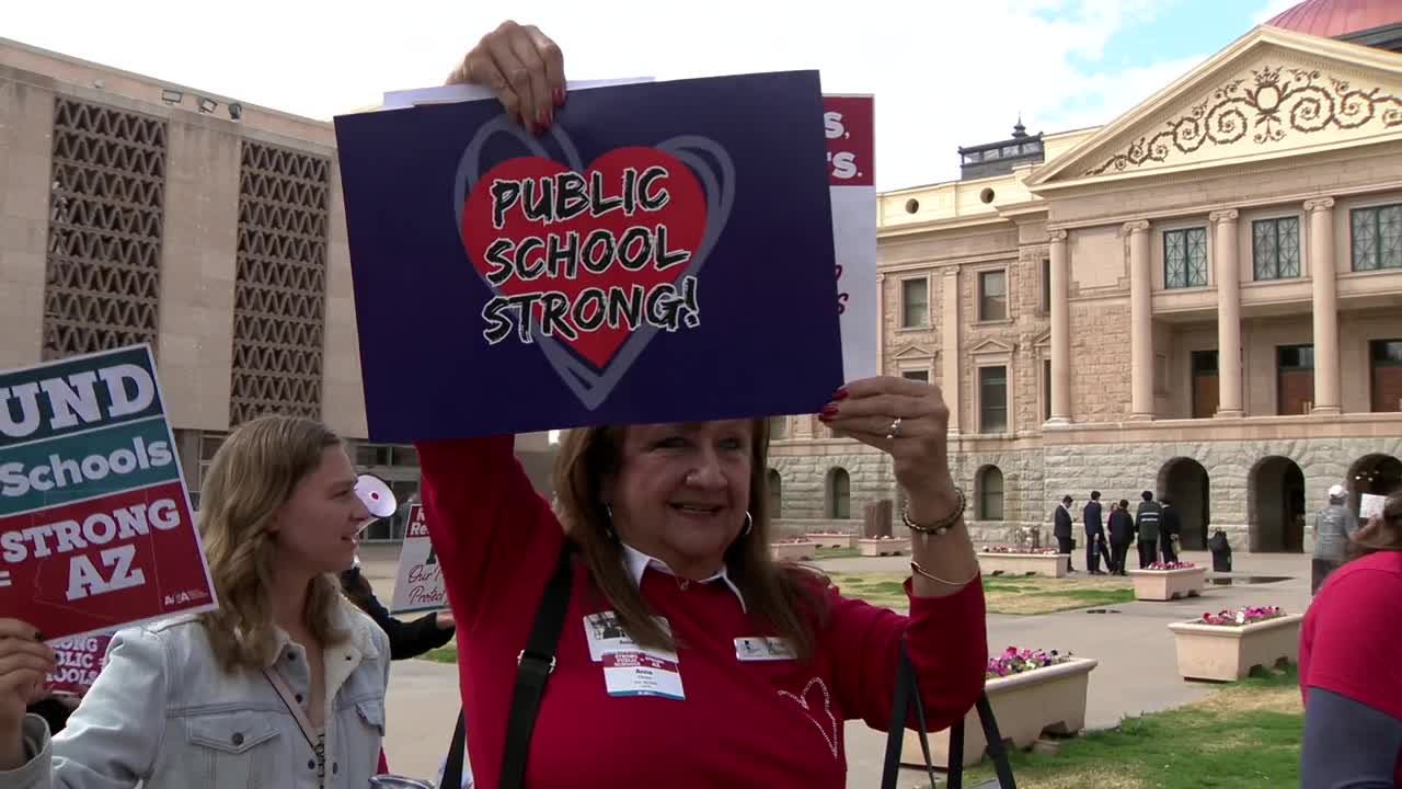 Educators rally at Arizona capitol amid Prop 123 proposals