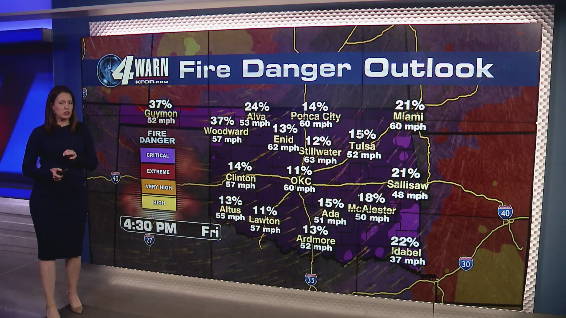 Meteorologist Emily Sutton talks about critical fire danger and extreme