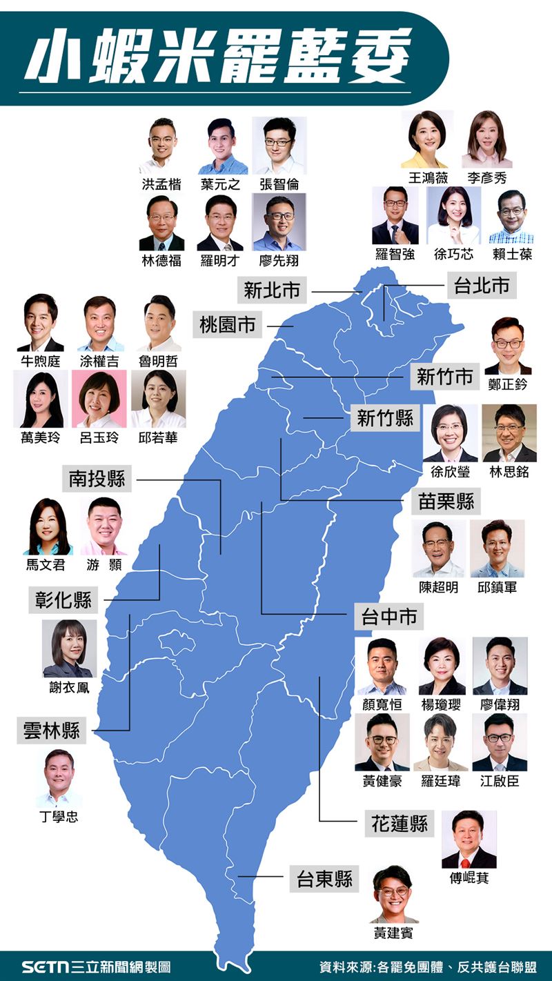 罷免34名藍委名單曝光（圖／三立新聞網製圖）