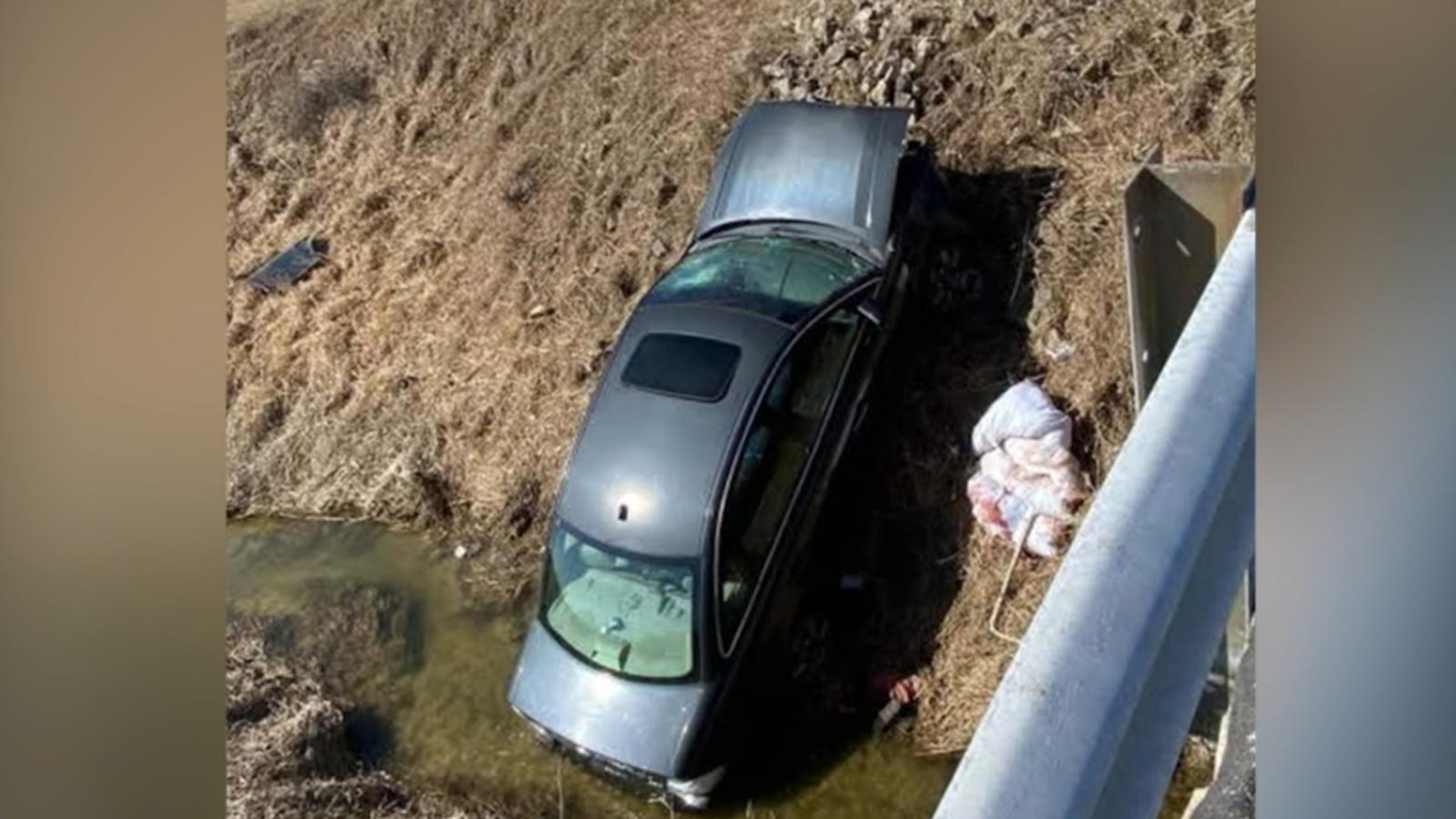 Mother trapped in car for nearly a week survives after crashing into ditch(00)