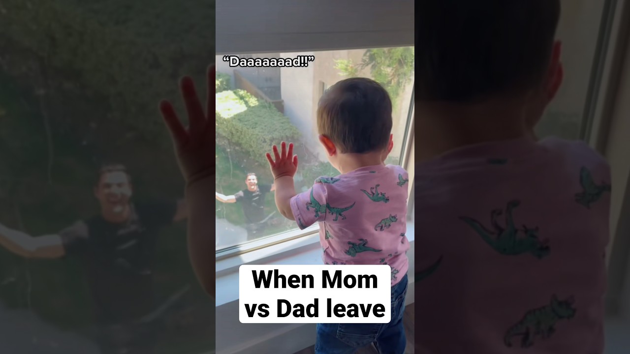 Kids react differently when mom leaves versus dad