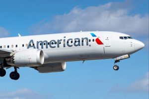 American Airlines jet engine catches fire after landing in Denver