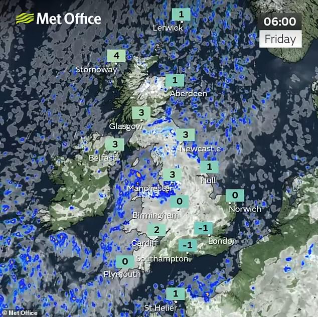 AA1AUlwJ Temperatures drop to -5C this morning but will jump to 15C next week