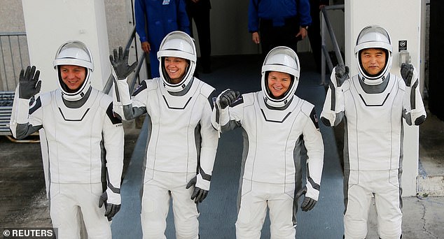 NASA's SpaceX Crew-10 crew members Cosmonaut Mission Specialist Kirill Peskov of Roscosmos of Russia, Pilot Nichole Ayers and Commander Anne McClain of U.S., and Mission Specialist Takuya Onishi of Japan's JAXA