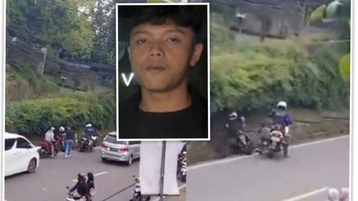 KAWAL MOBIL ALPHARD: Petugas patroli dan pengawalan (patwal) Aipda H menjadi sorotan setelah videonya viral di media sosial yang diduga menendang pengendara motor di jalur Puncak, Bogor, Jawa Barat. Aksi Aipda H ini saat melakukan pengawalan terhadap mobil Toyota Alphard yang dikendarai temannya. (Istimewa) (Istimewa)