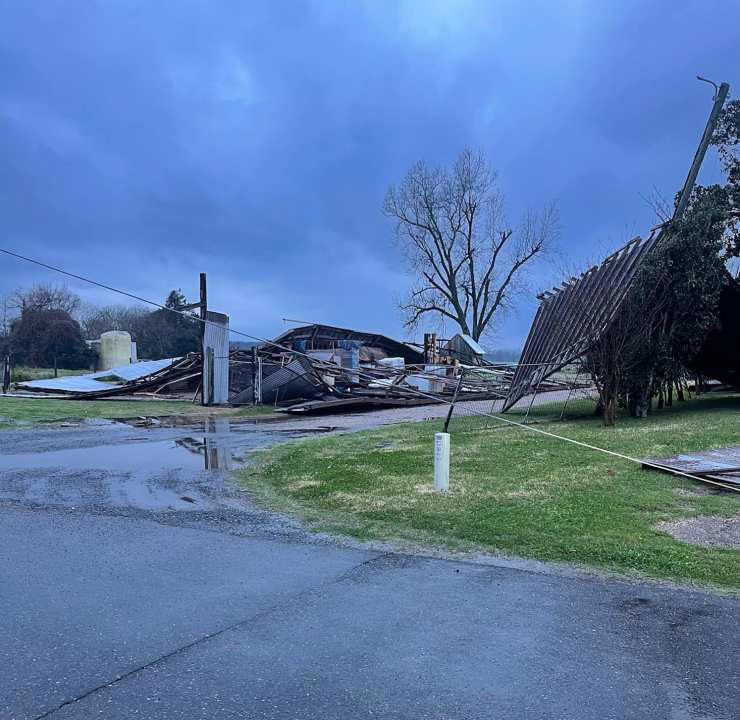 Natchitoches severe thunderstorm leads to flash flooding, building damage