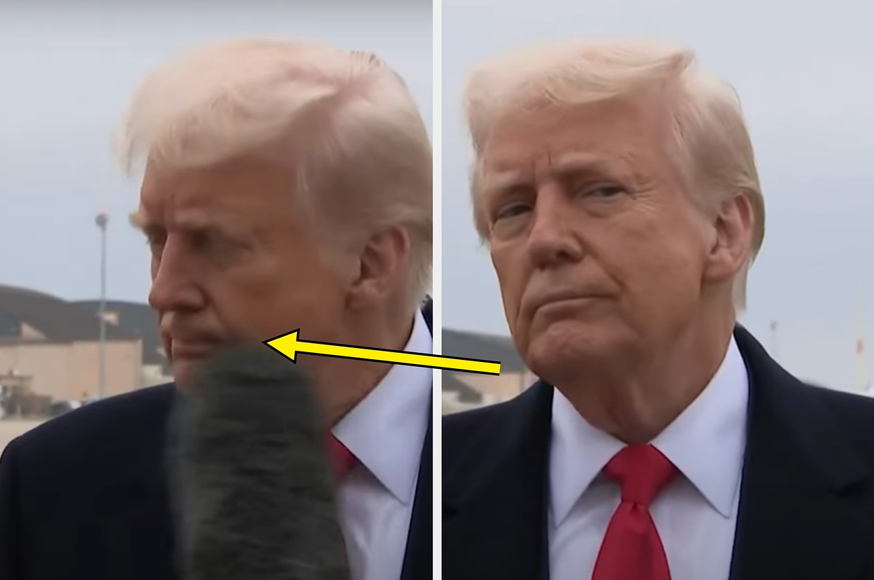 A Video Of Donald Trump Accidentally Being Hit In The Mouth By A