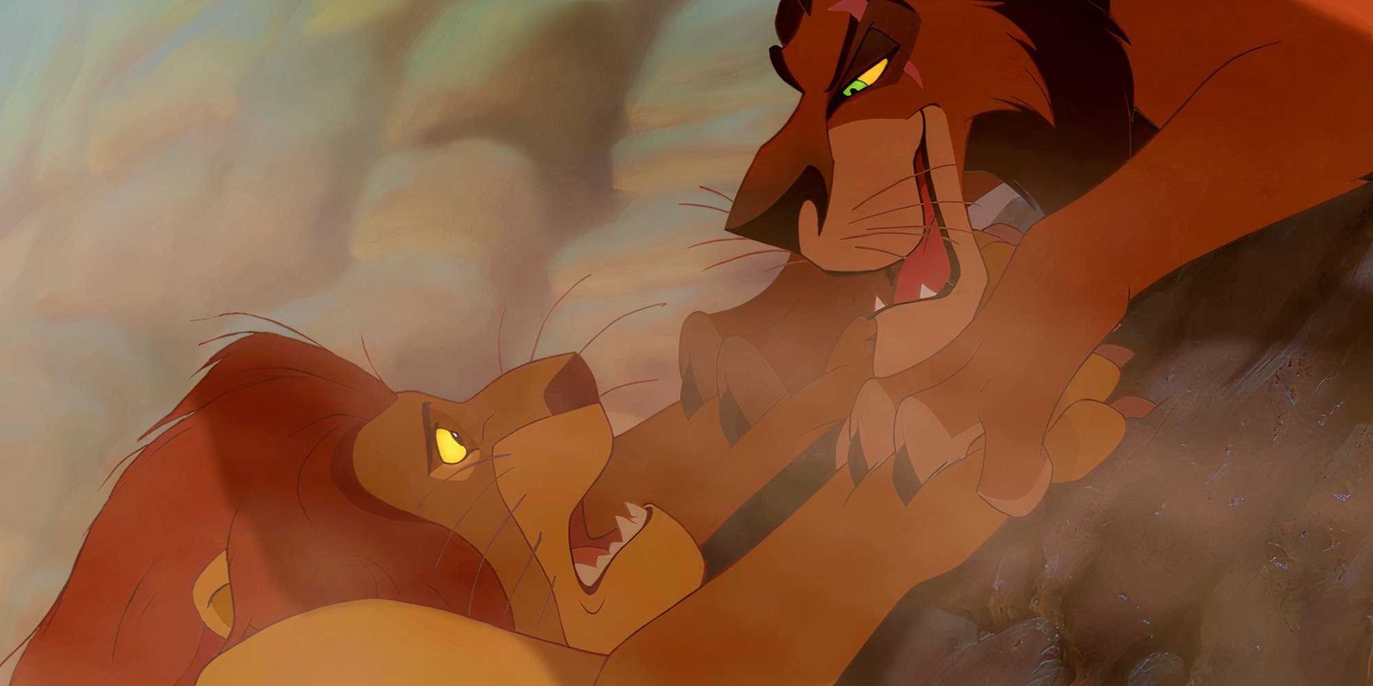Mufasa and Scar in 1994's The Lion King.