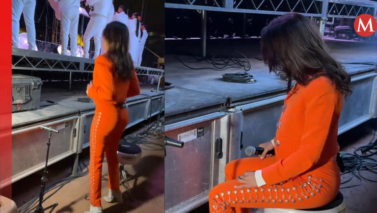 Preparación de Majo Aguilar antes de comenzar concierto desata burlas en  redes: “Pensé que iba a boxear”