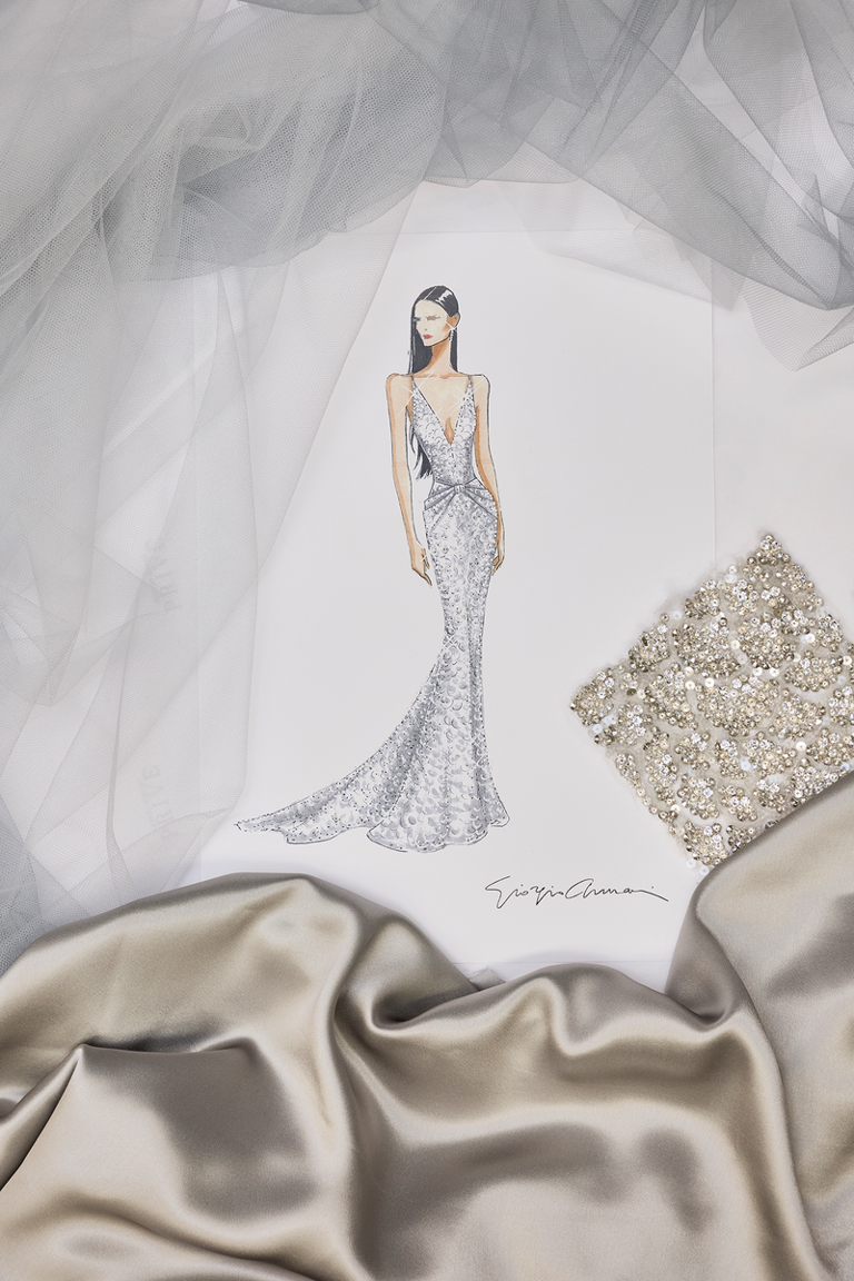 Demi Moore's Oscars dress took 1,700 hours and 70,000 crystals to create