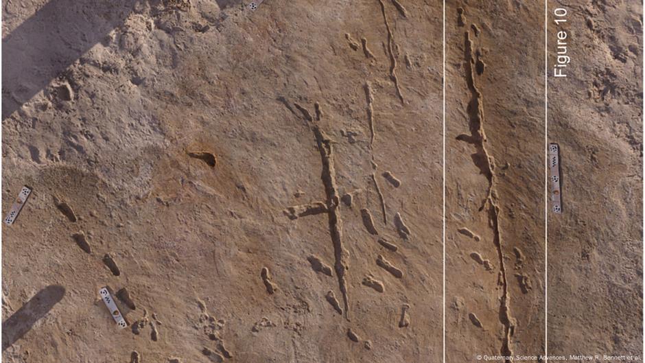 Los niños caminaban junto a los adultos que tiraban de los travois primitivos, según sugieren las huellas encontradas en el Parque Nacional de White Sands.