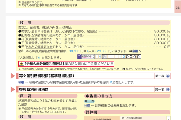 2025年確定申告】国税庁が注意喚起「定額減税」記入漏れで無効!?