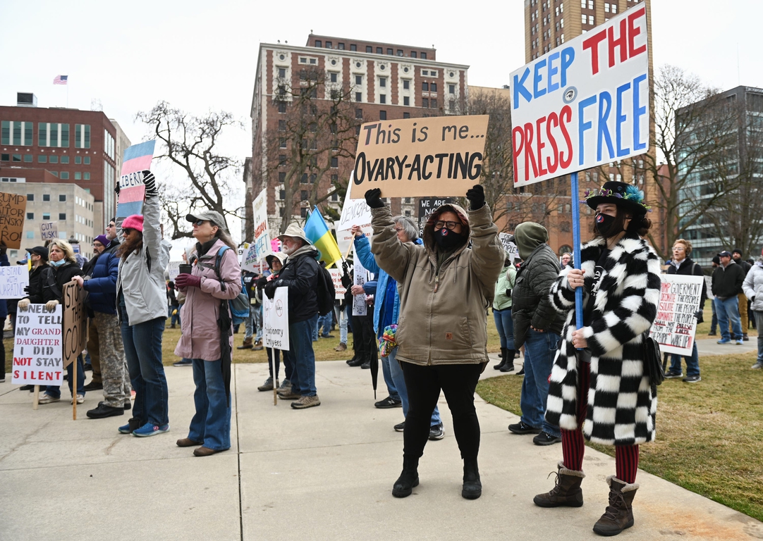 Gripping photos highlight protests against Trump administration around