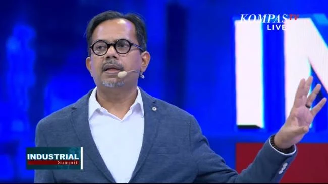 Pendiri Lokataru, Haris Azhar, dalam Industrial Summit yang disiarkan oleh Kompas TV, Rabu (5/3/2025).