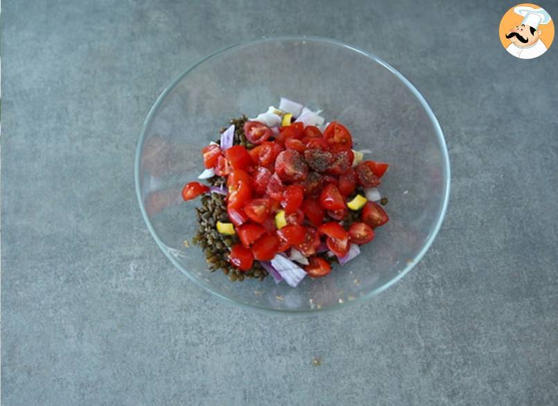 Linsensalat mit quark