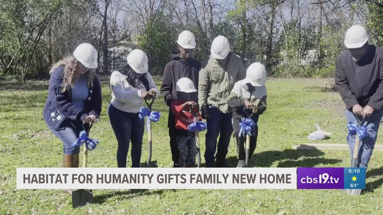 East Texas family celebrates groundbreaking of their first home with ...