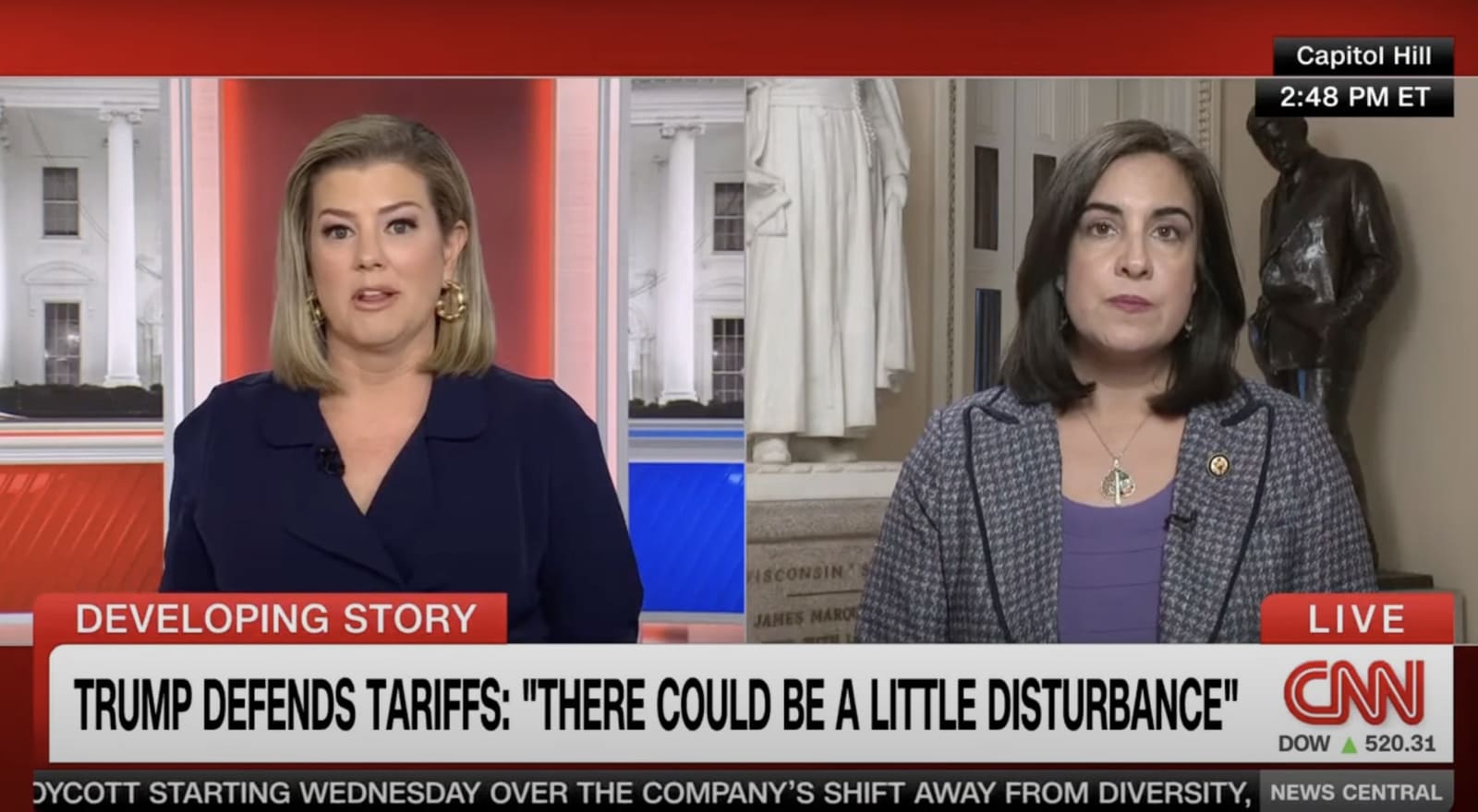 'Taking it in the shorts' CNN anchor spars with lawmaker over