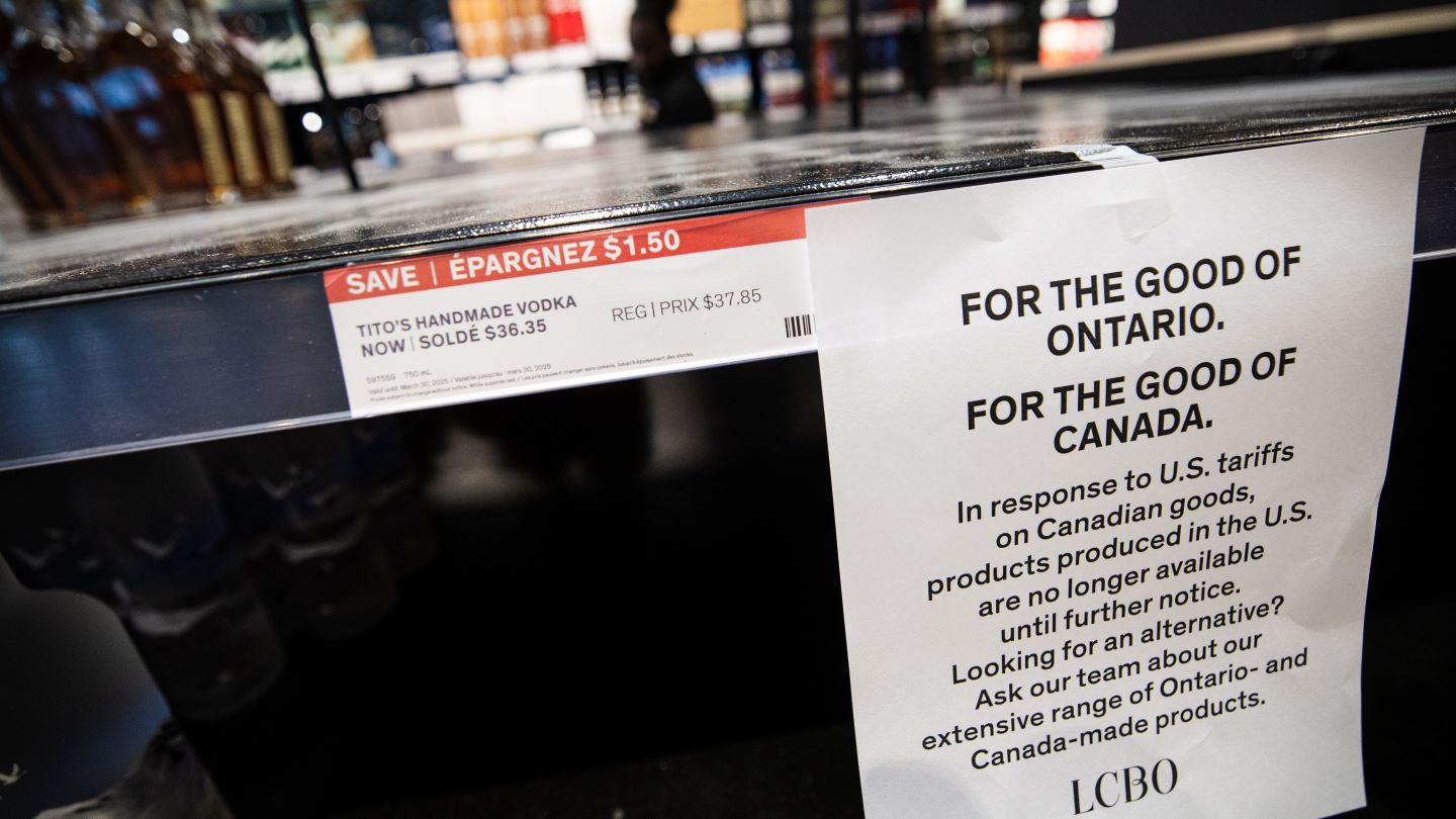 Canadian Provinces Remove US Alcohol From Shelves In Tariffs Response