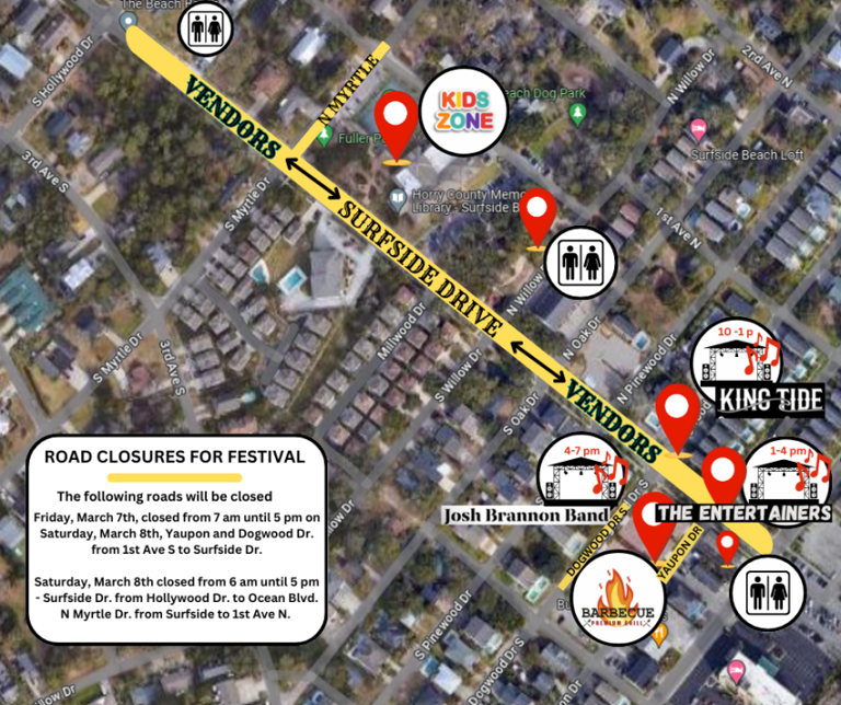 Surfside Beach announces temporary road closures for Barbeque Festival