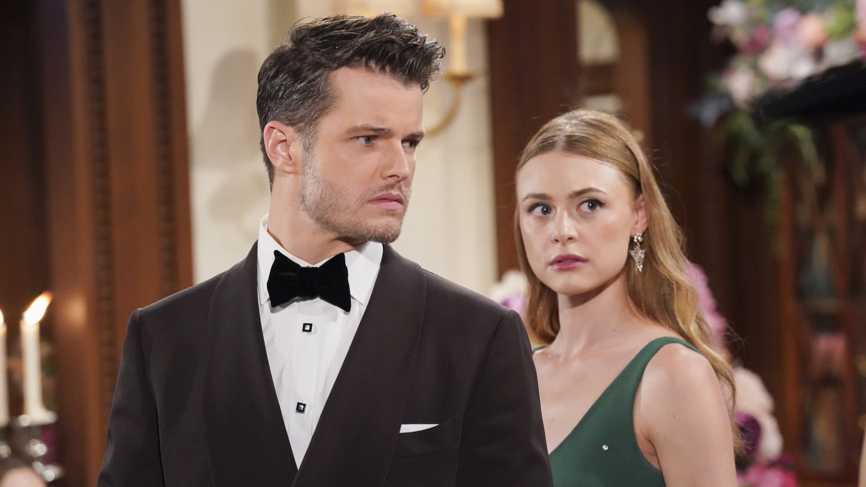 Michael Mealor and Hayley Erin, The Young and the Restless (Image credit: Monty Brinton/CBS)