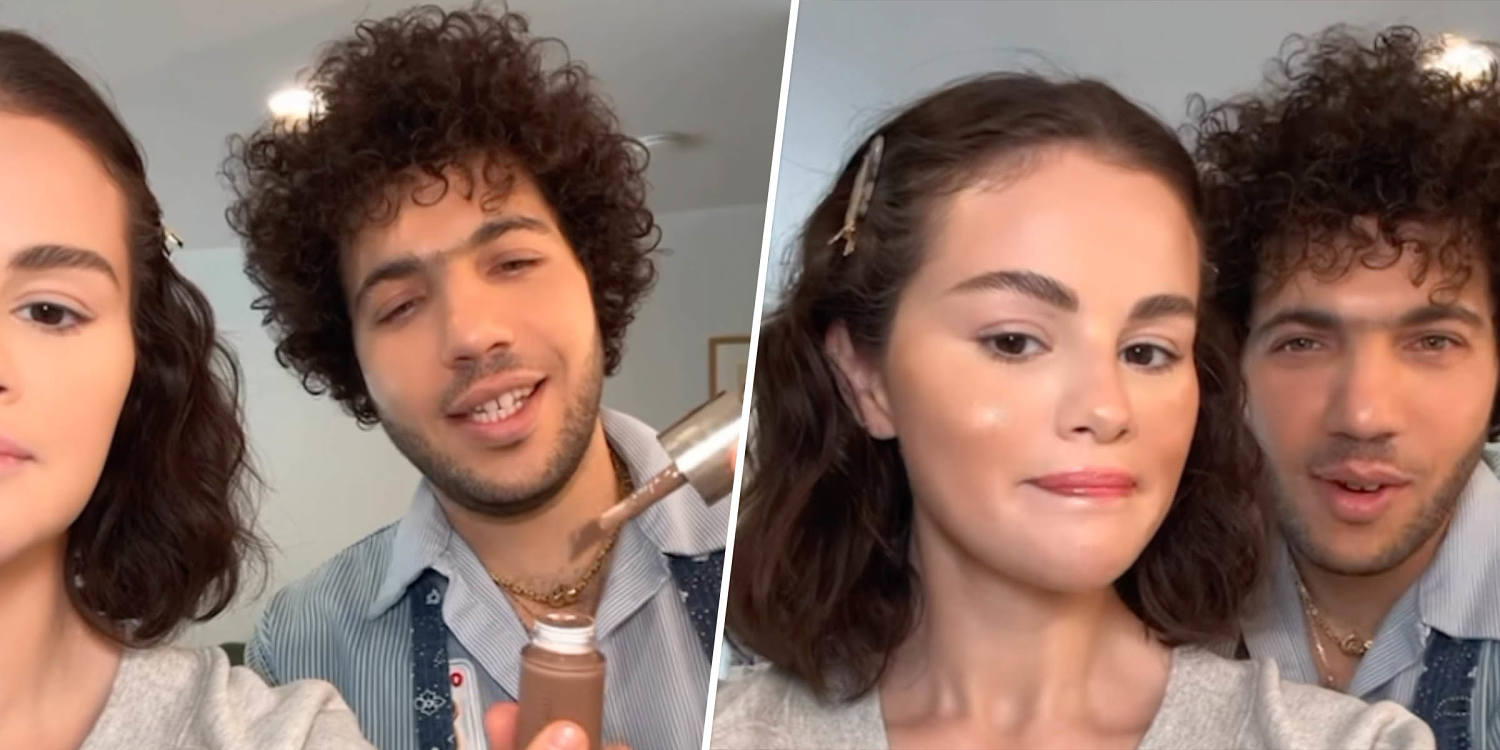 Selena Gomez lets fiancé Benny Blanco do her makeup. See the hilarious results