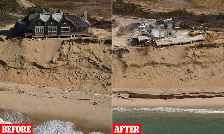 Sad moment gorgeous beachside mansion built in 2010 is demolished to ...