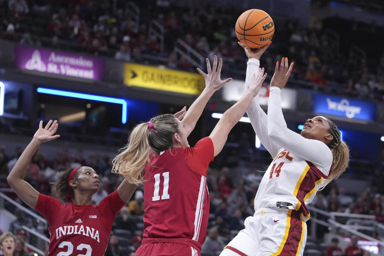 Watkins scores 31 to lead No. 2 USC past Indiana 84-79 and into the Big ...