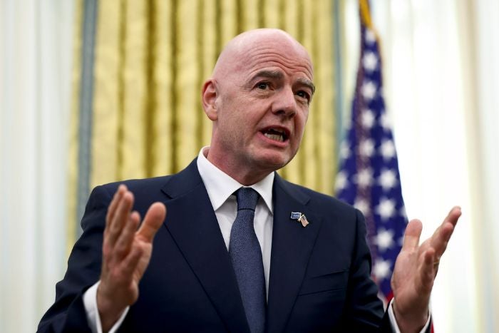 Infantino en su visita a la Casa Blanca | AP